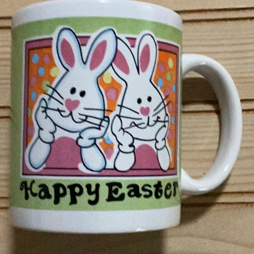Happy Easter Smiling Bunnies‎ Bunny Rabbit Mug